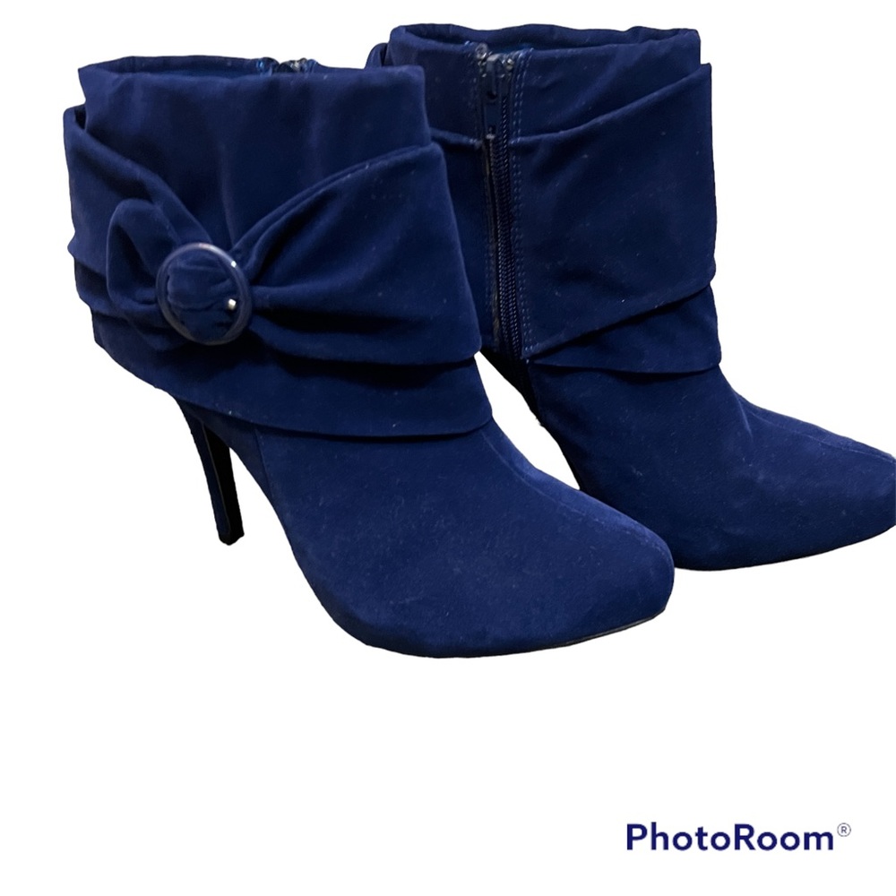 Velvet Platform Booties- NWOT